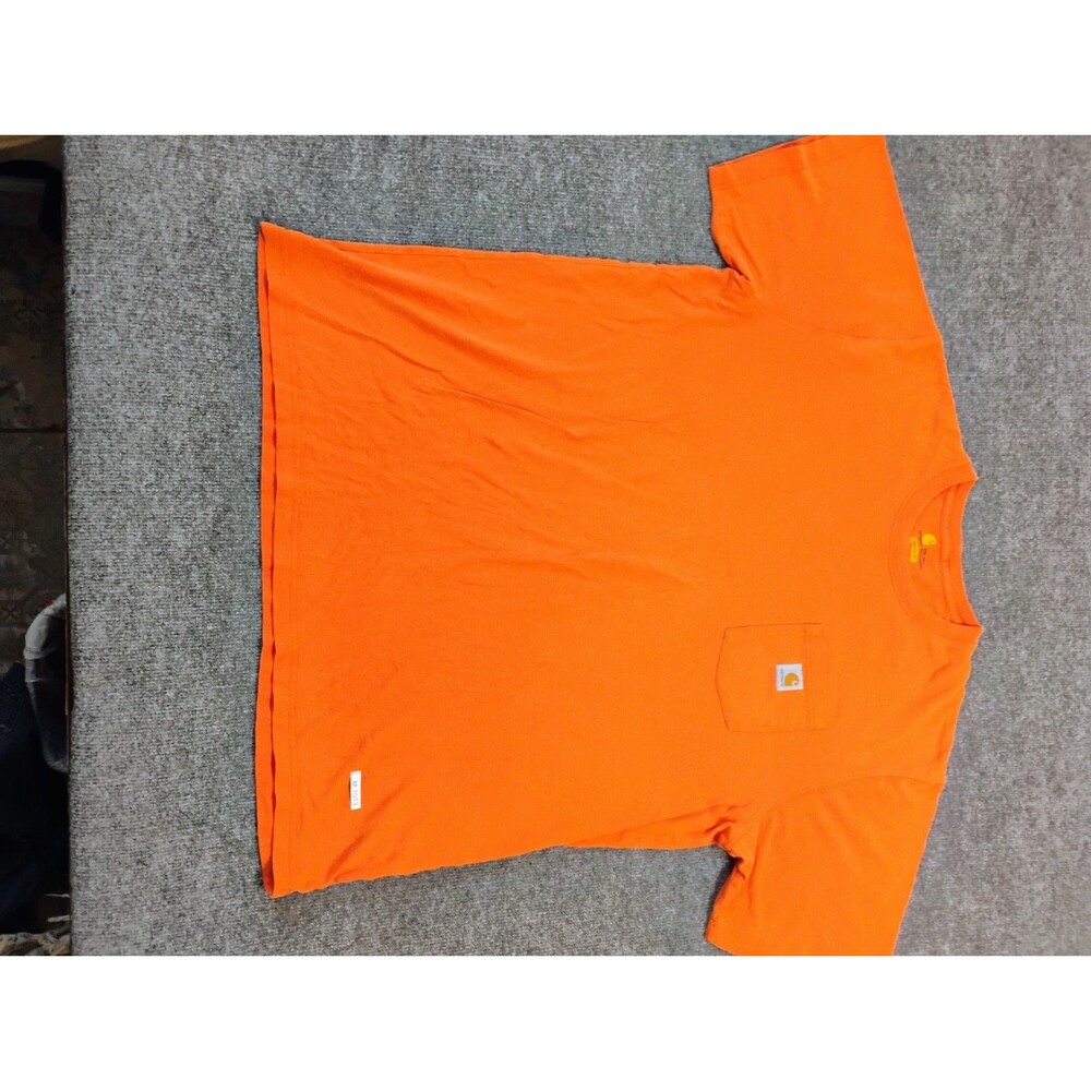 Carhartt Pocket T Shirt 2XL Tall Orange Workwear Heavyweight Tee